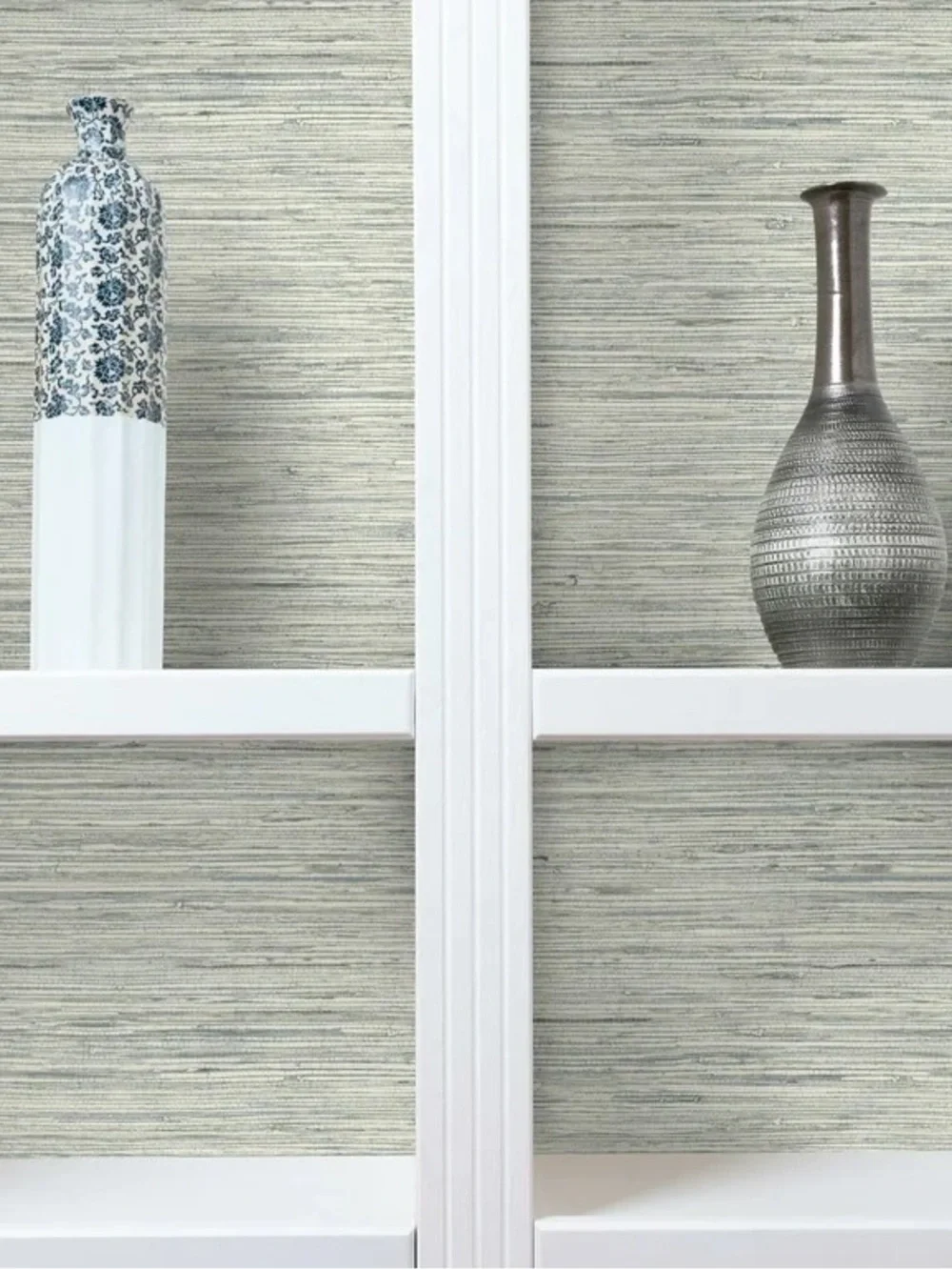 NWT Neutral Textured Wallcovering - Gray Grasscloth